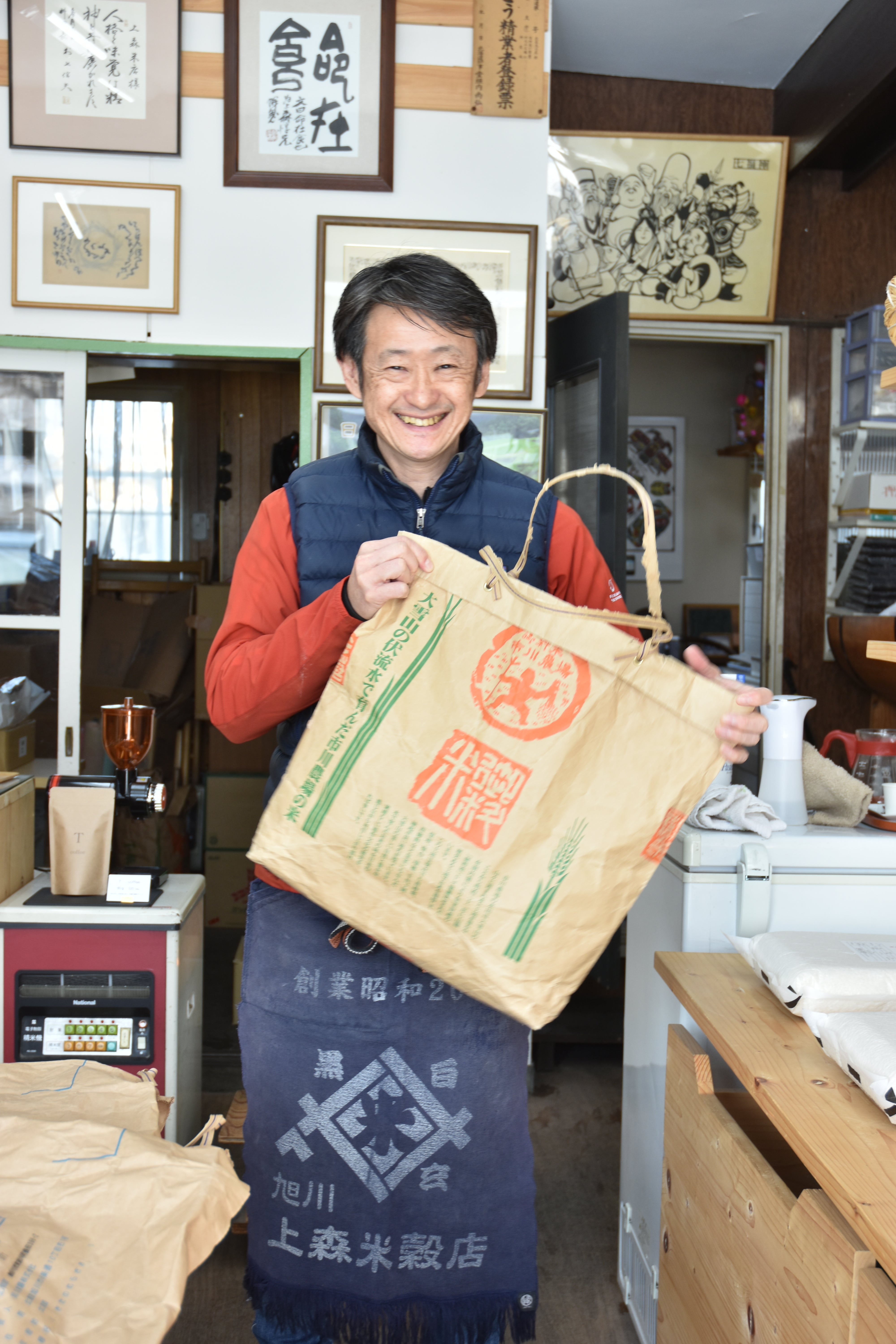 【北海道靜歲】雪國稻米的酸甜苦辣:綠能米袋製作 單堂體驗製作|旭川市區上森米穀店|現地稻米職人交流|