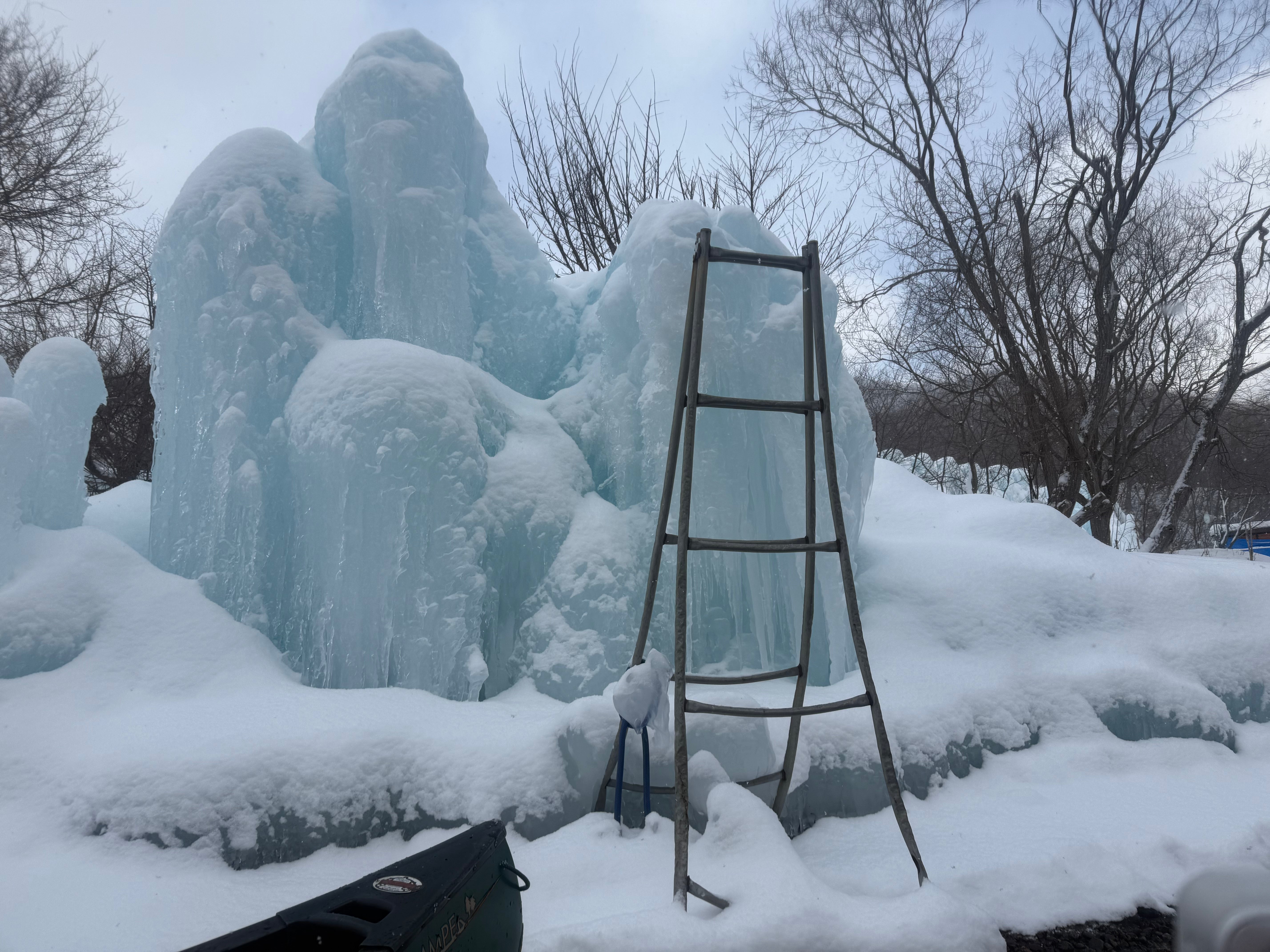支笏湖|冬季獨木舟|不凍湖的冰之風景