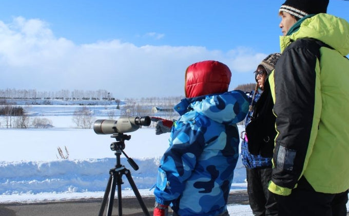 網走|冬季一日自然體驗|流冰+冰瀑雪鞋+猛禽觀察+網走湖公魚釣&現炸天婦羅