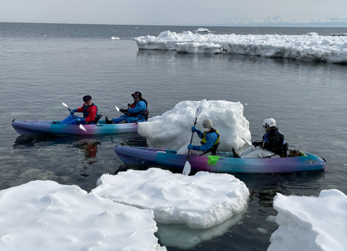 網走｜流冰獨木舟體驗｜在鄂霍次克海的流冰間划進冬季最前線